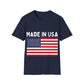 Made in USA Patriotic T-Shirt, Unisex, 4th of July Independence Day, Navy