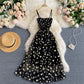 YuooMuoo Korean Fashion Daisy Flower Print Mesh Party Dress