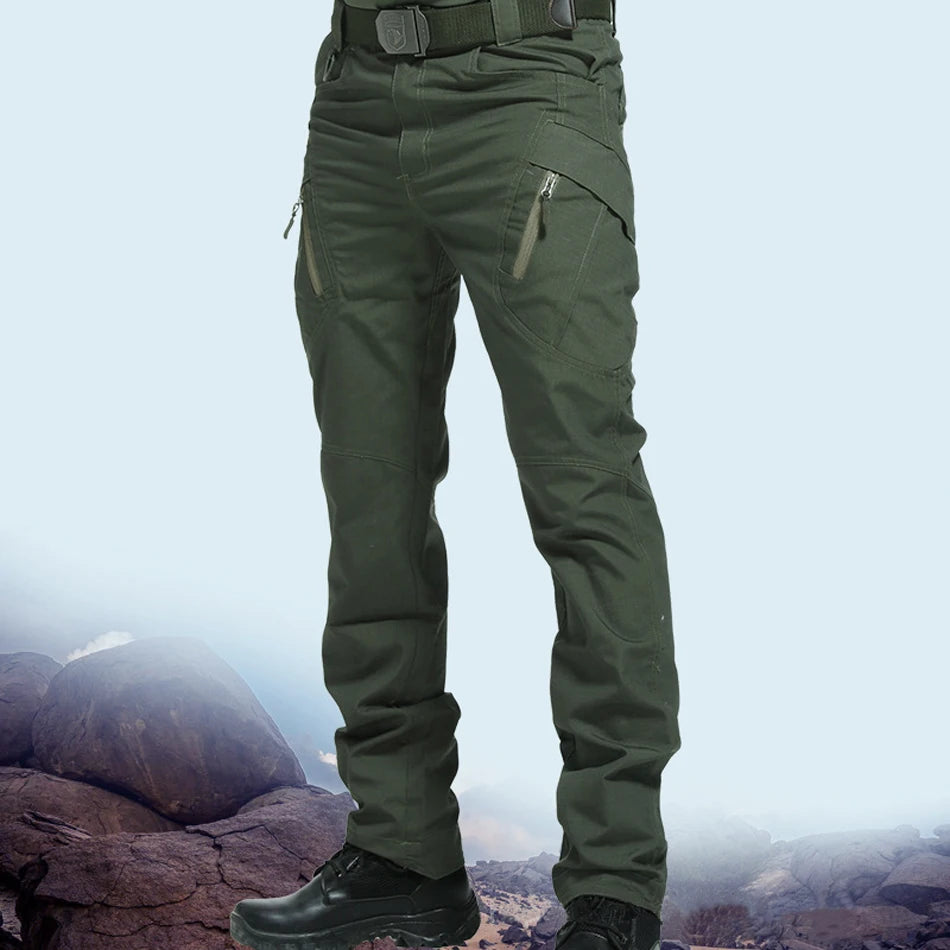 New Mens Tactical Pants Multiple Pocket Elasticity Military