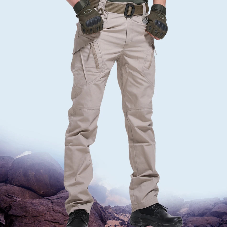 New Mens Tactical Pants Multiple Pocket Elasticity Military