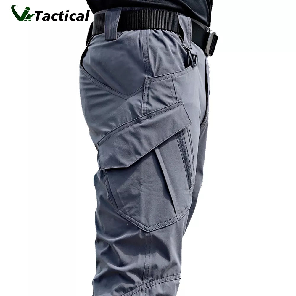 New Mens Tactical Pants Multiple Pocket Elasticity Military