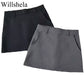 Willshela Women Fashion Solid Back Zipper A-Line Mini Skirt