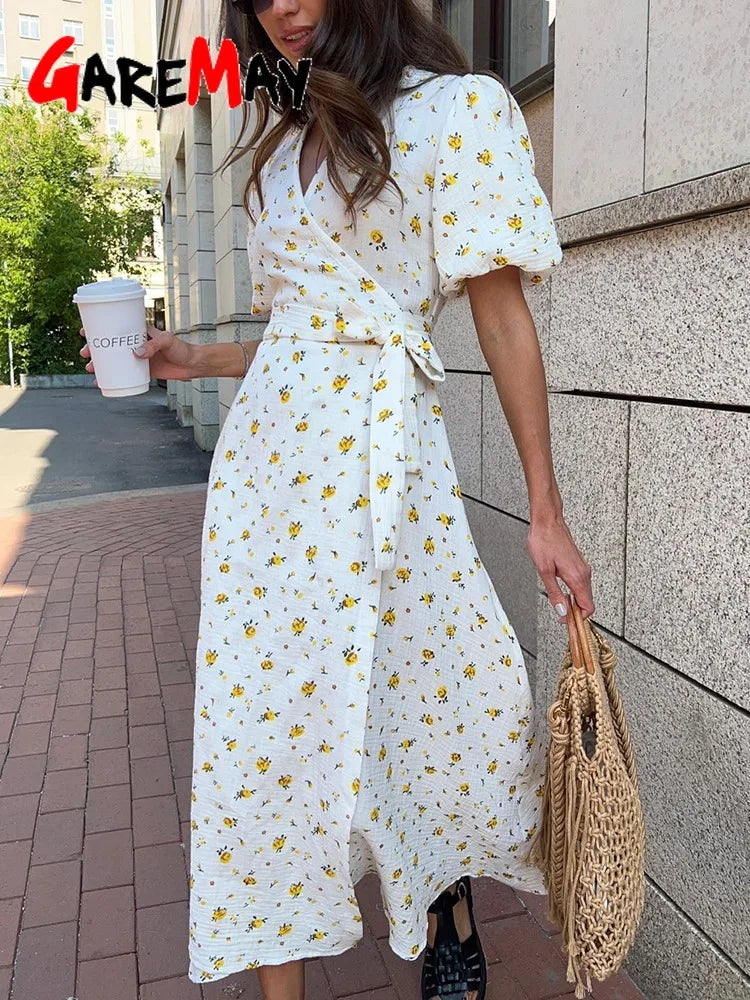 Casual Women's Summer Dresses 100% Cotton Floral Print