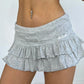 IAMSURE Sweet Solid Pleated Super Mini Skirt