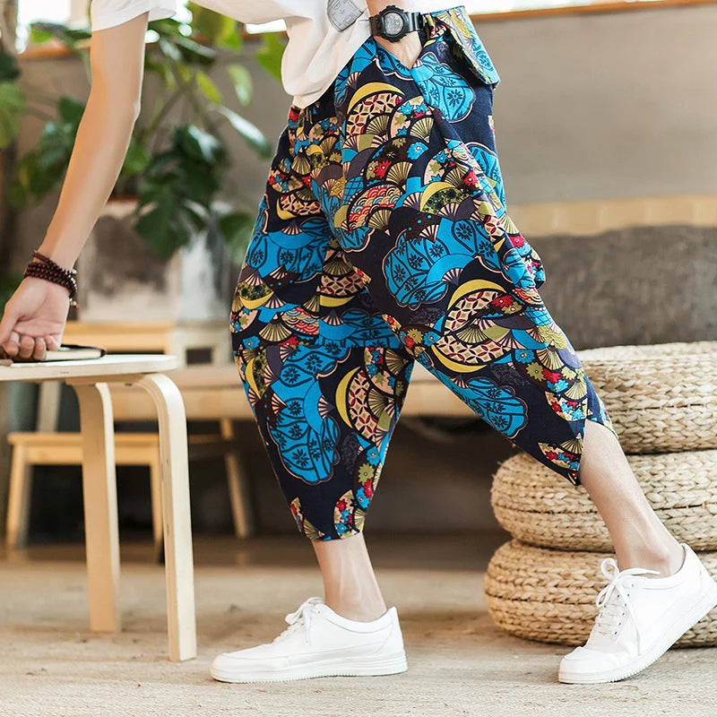 Harajuku Summer Loose Calf Length Casual Pants