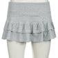 IAMSURE Sweet Solid Pleated Super Mini Skirt