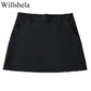 Willshela Women Fashion Solid Back Zipper A-Line Mini Skirt